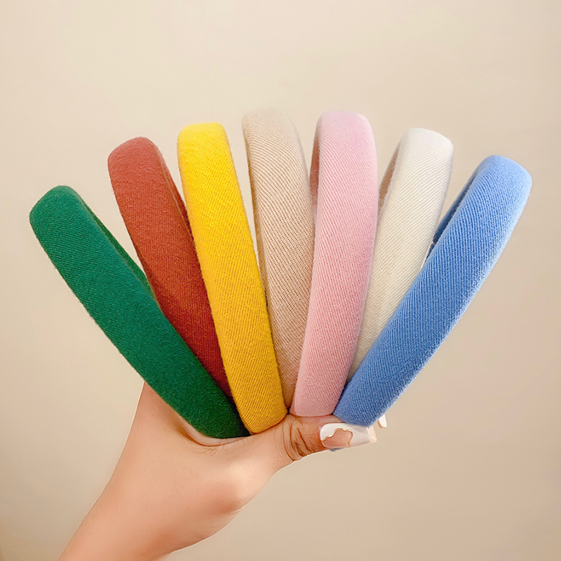 Eco Sponge - Fascia per capelli colorata in lino,