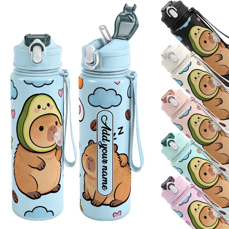Reusable Straw - Bottiglia d'acqua sportiva riutilizzabile da 750