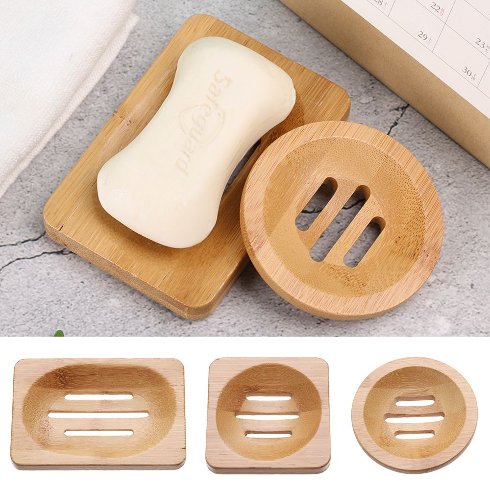 Bamboo Cutlery - Portasapone in legno portatile Scolapiatti Piatti