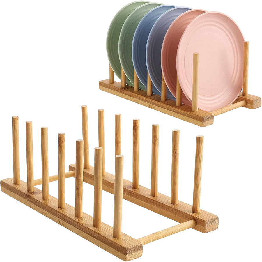 Bamboo Cutlery - 1 pz/2 pz Scolapiatti in bambù,