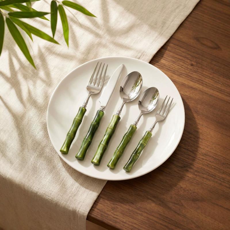 Bamboo Cutlery - Set di posate in acrilico con