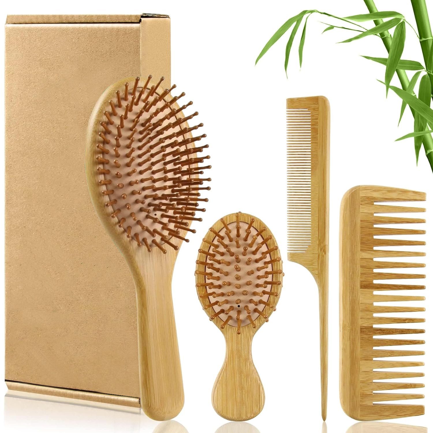 Bamboo Toothbrush - Set di Spazzole e Pettini in