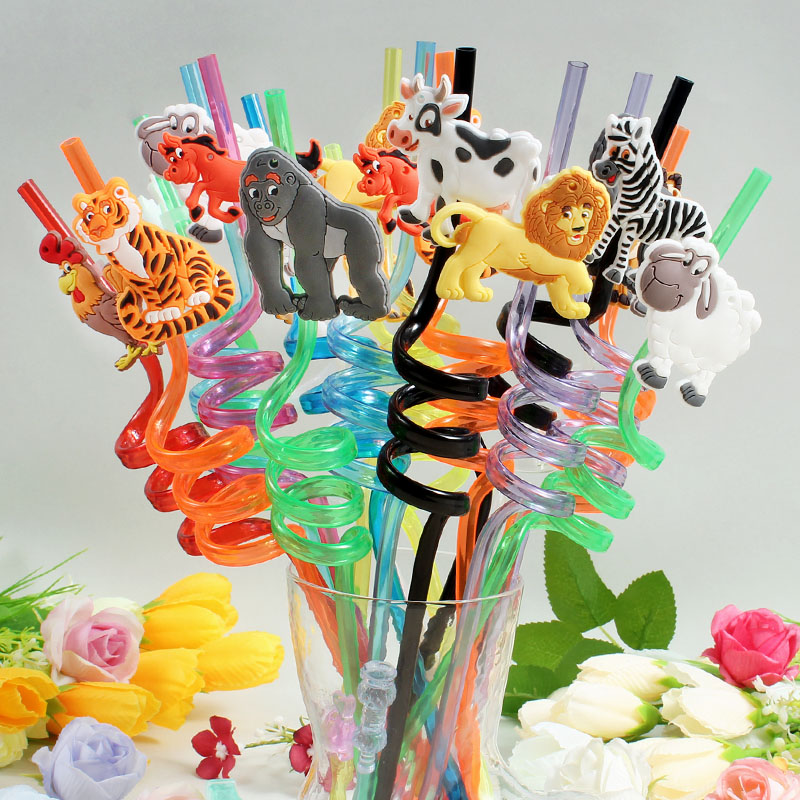 Reusable Straw - Confezione da 12 cannucce a tema