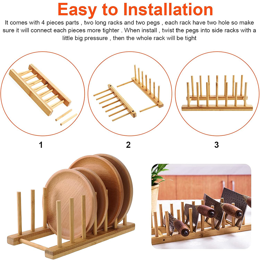 1 pz/2 pz Scolapiatti in bambù - Bamboo Cutlery recensione e prezzo